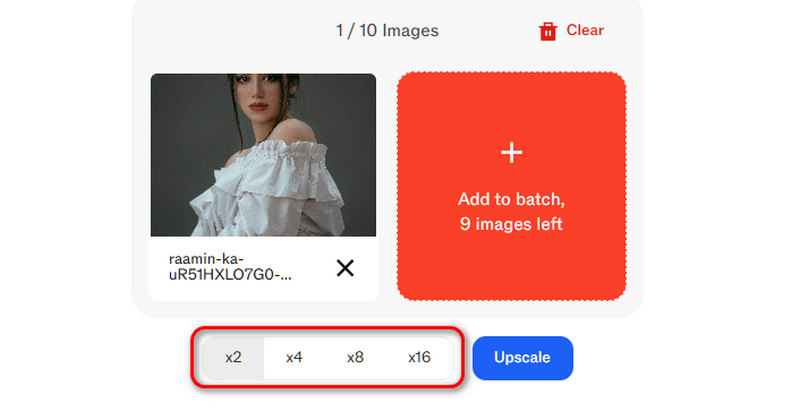 Upscale Photo in Clipdrop Image Upscaler
