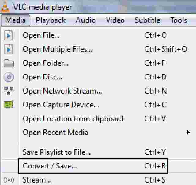 تحويل حفظ القائمة VLC