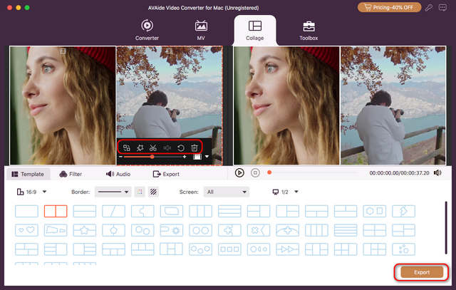 Erstellen Sie eine Videocollage auf dem Mac